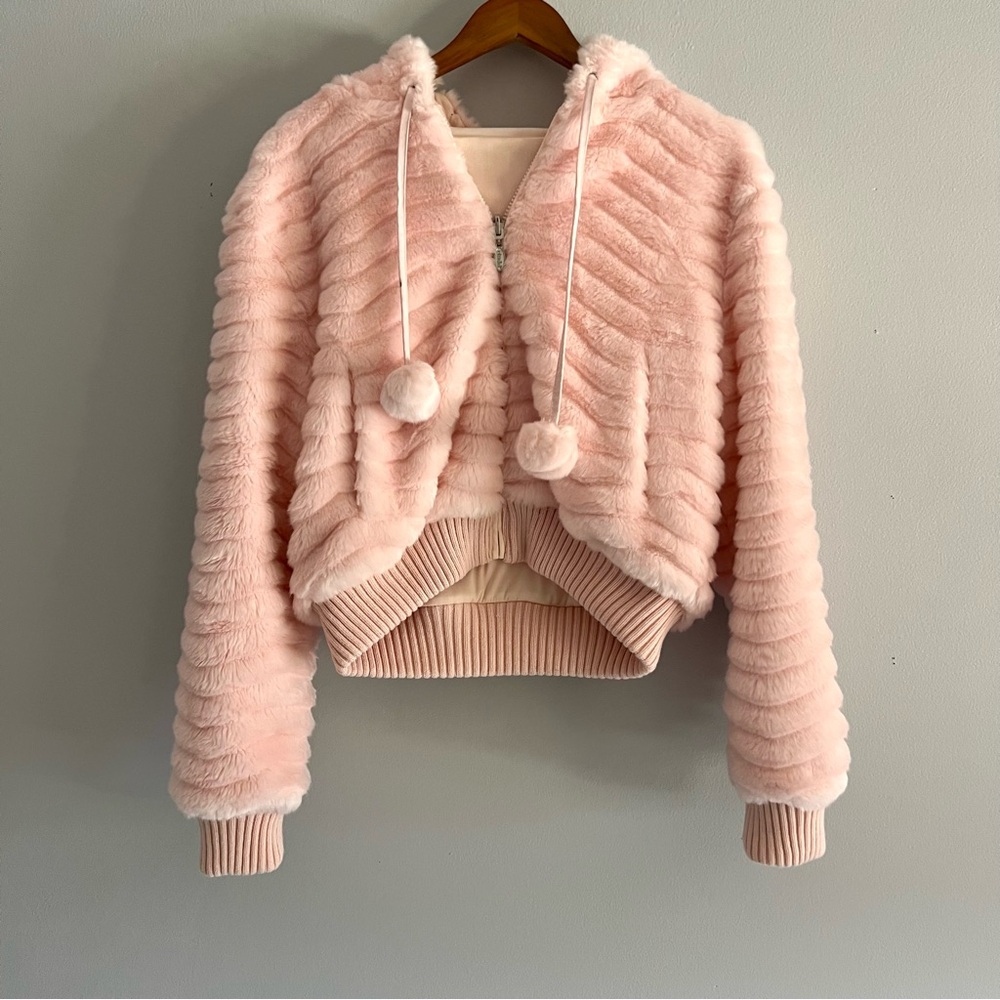 Y2K Pink Faux Fur Jacket - Picture 5 of 9